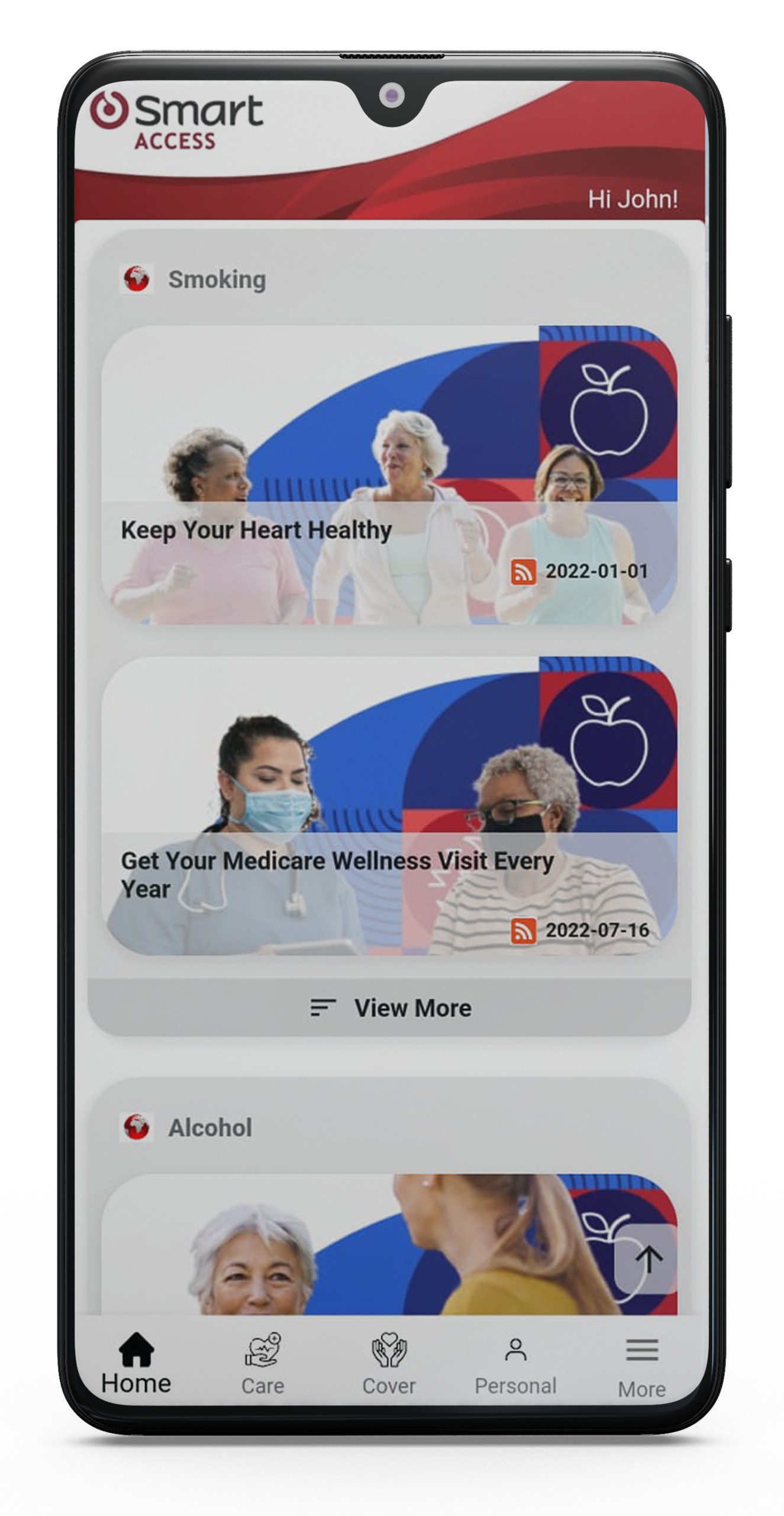 Smart Access Healthcare Screen