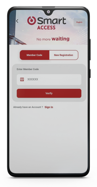 Smart Access Member Code Registration
